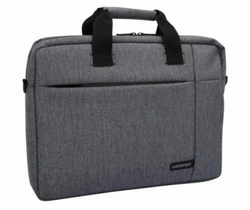 Geantă pentru Laptop Luckysky LSM8870, 15.6", Poliester, Gri