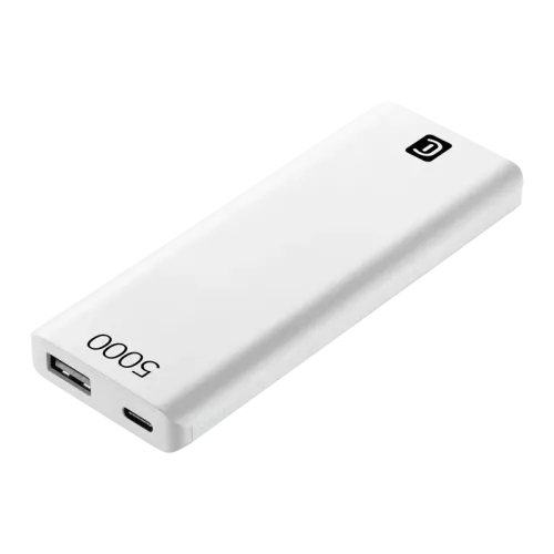 Acumulator extern Cellularline FreePower Slim 5000, 5mAh, Alb