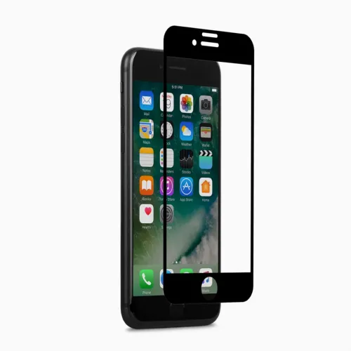Sticlă de protecție QUMO IonGlass - iPhone 8/7/SE 2020, Negru