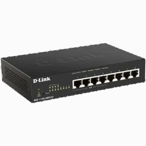 Comutator PoE D-Link DGS-1100-08PLV2, 4x IEEE 802.3af/at