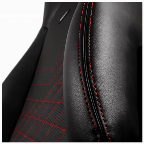 Scaun Gaming Noblechairs Icon, PU Piele, Negru/Rosu