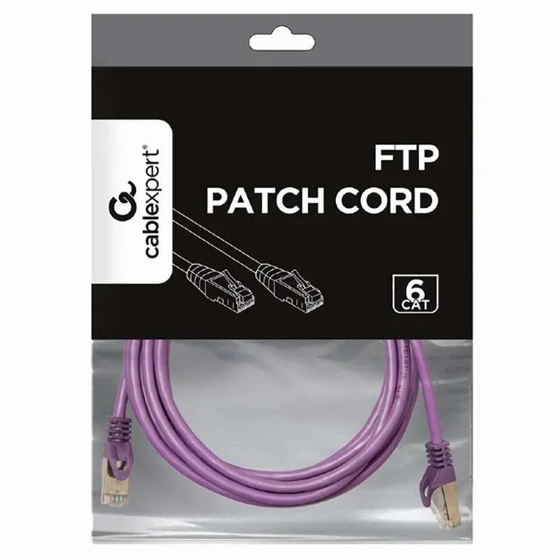 Патч-корд Cablexpert PP6-3M/V, Cat6 FTP , 3м, Фиолетовый