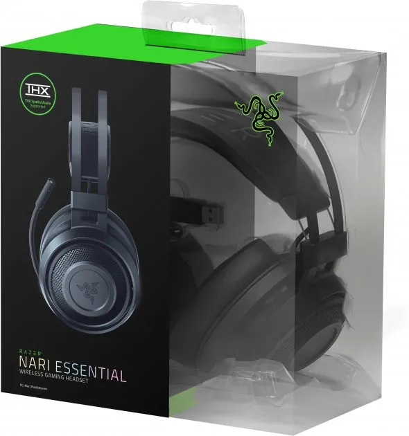 Игровая Гарнитура RAZER Nari Essential, Беспроводной, Чёрный