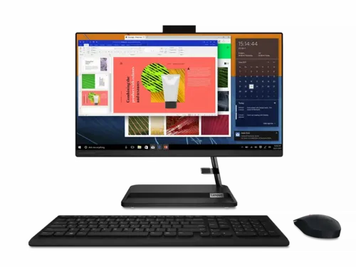 Computer All-in-One Lenovo IdeaCentre 3 22ITL6, 21,5", Intel Pentium Gold 7505, 4GB/256GB, Fără SO, Negru