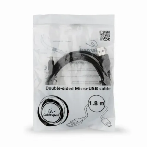 Cablu încărcare și sincronizare Cablexpert CC-USB2-AMmDM-6, USB Type-A/micro-USB, 1,8m, Negru
