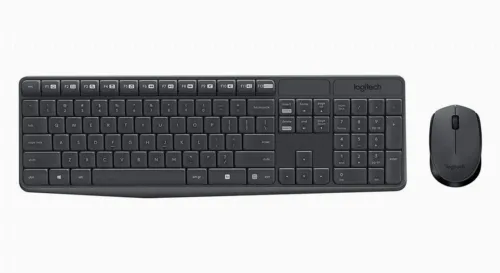 Set Tastatură + Mouse Logitech MK235, Fără fir, Gri
