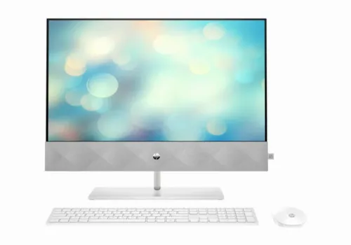 Computer All-in-One HP Pavilion 24-CA0004UR, 23,8", AMD Ryzen 3 5300U, 8GB/256GB, FreeDOS, Argintiu