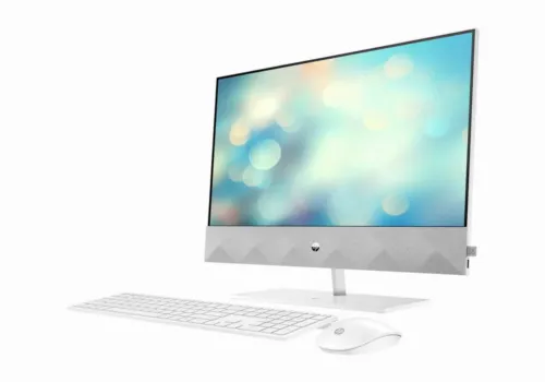 Computer All-in-One HP Pavilion 24-CA0004UR, 23,8", AMD Ryzen 3 5300U, 8GB/256GB, FreeDOS, Argintiu