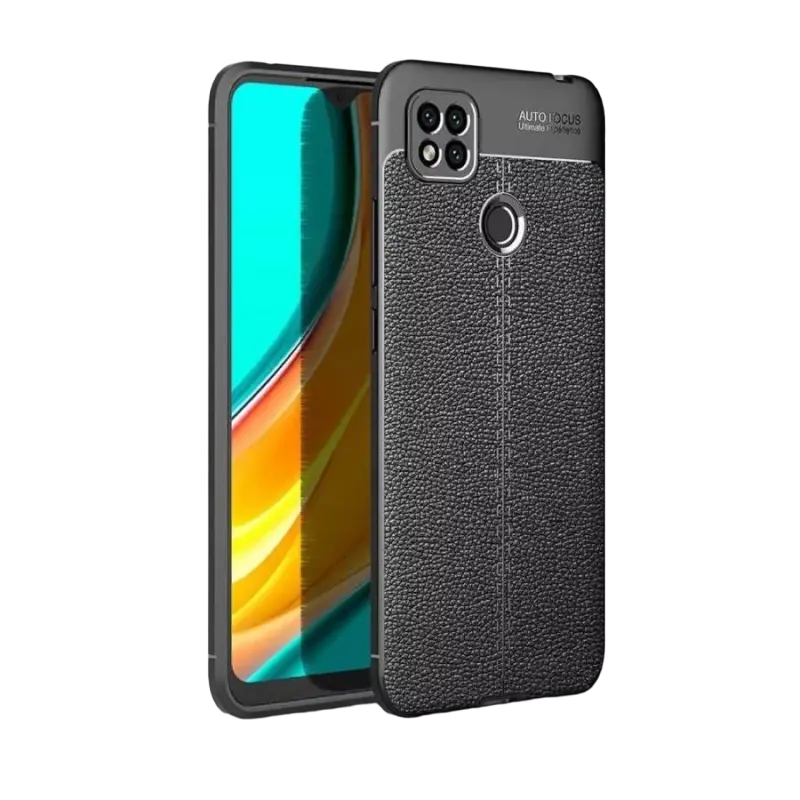 Husă Xcover RedMi 9C - Leather, Negru