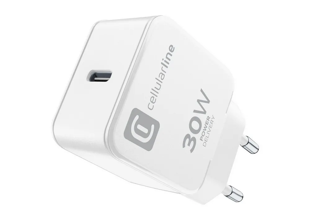 Wall Charger Cellularline, Type-C, 30W, White