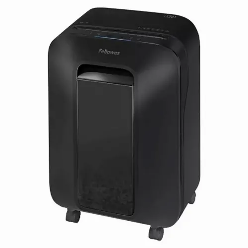 Fellowes  Powershred® LX201 Black, DIN Level P-5, Cross4х12mm, Capacity 12sheets, Vol.22 lit Staples
