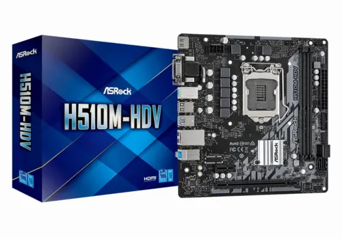 Placă de bază ASRock H510M-HDV, LGA1200, Intel H510, Micro-ATX