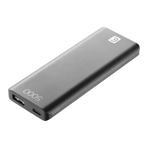 Acumulator extern Cellularline FreePower Slim 5000, 5mAh, Negru