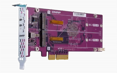 Карта расширения NAS Qnap QM2-2P-244A, Бронзовый