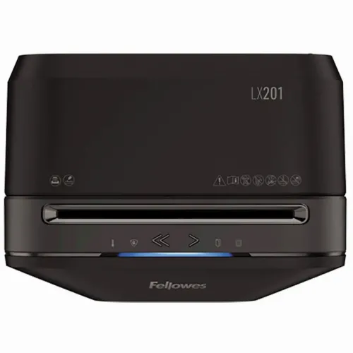 Fellowes  Powershred® LX201 Black, DIN Level P-5, Cross4х12mm, Capacity 12sheets, Vol.22 lit Staples