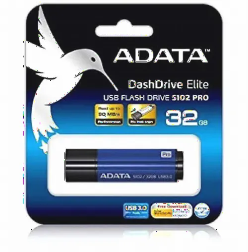 Memorie USB ADATA S102 Pro, 32GB, Negru/Albastru