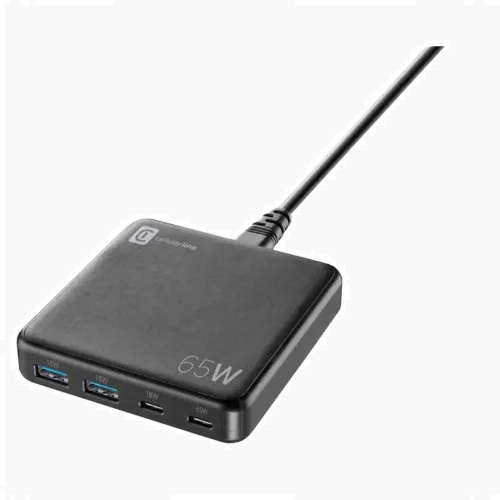 Зарядное устройство Cellularline Multipower Desk, 65 Вт, Чёрный