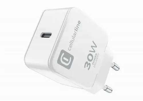 Wall Charger Cellularline, Type-C, 30W, White