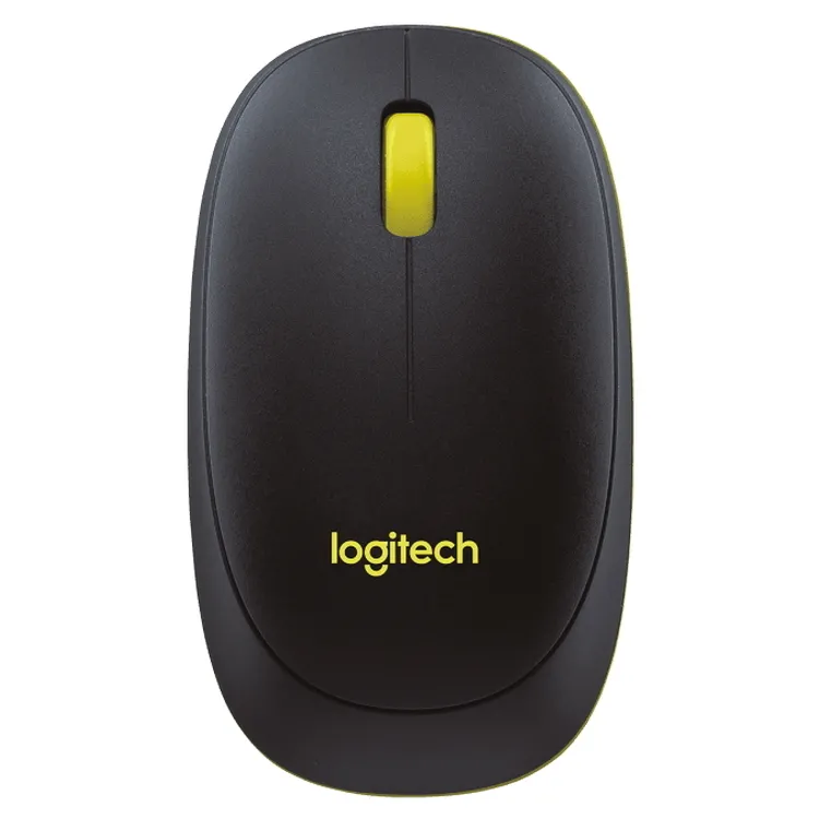 Клавиатура и мышь Logitech MK240, Беспроводное, Чёрный/Жёлтый