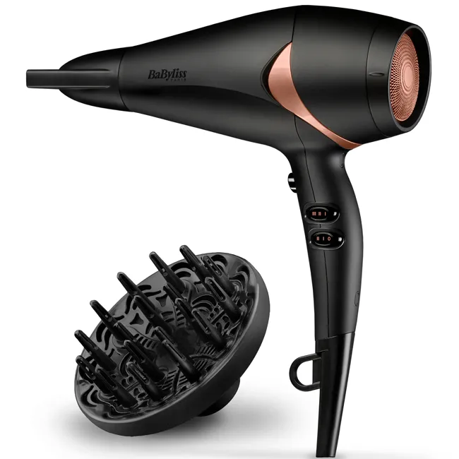 Uscător de păr BaByliss Bronze Shimmer D566E, 2200 W, Negru