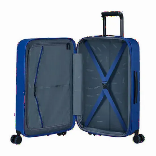 Valiza American Turister NOVASTREAM pe 4 roti 67/24 TSA EXP albastru inchis