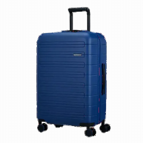 Valiza American Turister NOVASTREAM pe 4 roti 67/24 TSA EXP albastru inchis