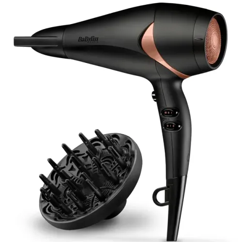 Uscător de păr BaByliss Bronze Shimmer D566E, 2200 W, Negru