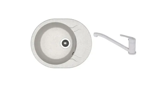 SET chiuveta Dr Gans Berta 580 + SanDonna F 1066 gri     