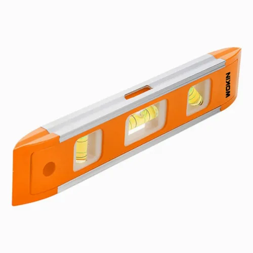 Nivel de construcție Wokin 225 mm, 3 bule, plastic, magnetic.