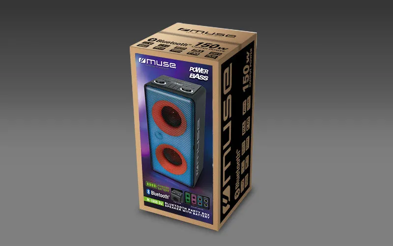 Boxă portabilă MUSE M-1808 DJ, Negru