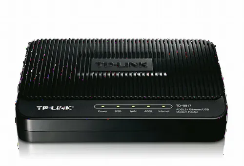 Modem ADSL TP-LINK TD-8817, ADSL/ADSL2/ADSL2 + până la 24 Mbps, Negru