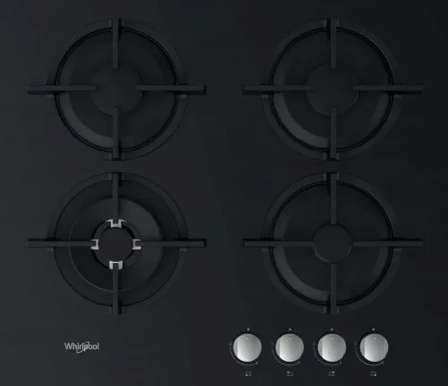 Plită pe gaz Whirlpool GOR 625/NB HOB WP, Negru