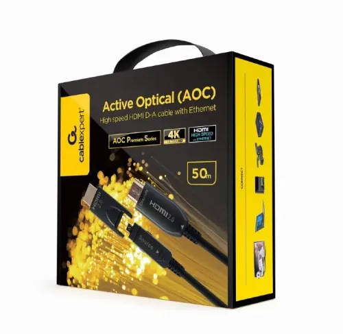 Видеокабель Cablexpert CCBP-HDMID-AOC-50M, HDMI D (M) - HDMI A (M), 50 м, Чёрный