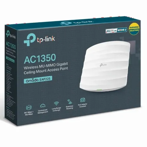 Punct de acces fără fir TP-LINK EAP225, 450 Mbps, 867 Mbps, Alb