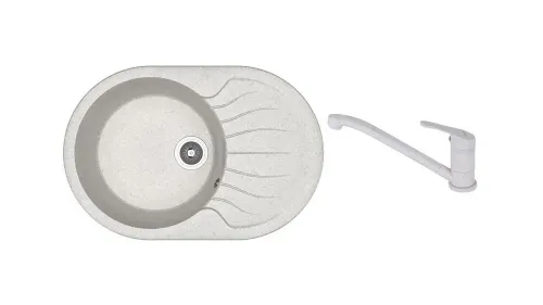 SET chiuveta Dr Gans Berta 760 + SanDonna F 1066 gri  