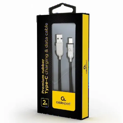 Cablu încărcare și sincronizare Cablexpert CC-USB2R-AMCM-2M, USB Type-A/USB Type-C, 2m, Negru
