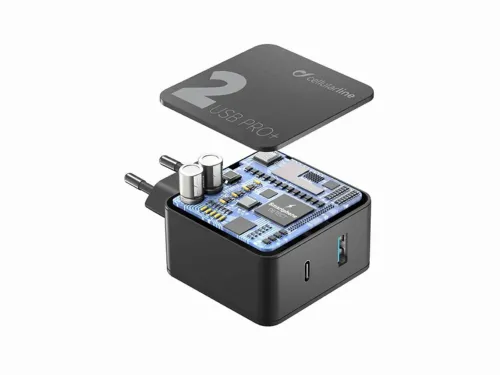 Wall Charger Cellularline, 2port, QC3.0 + PD, 36W, Black