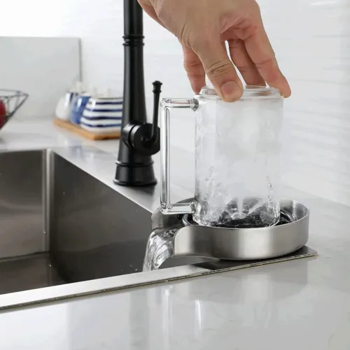 Мойка для стаканов из нержавеющей стали INOX 304 SanDonna, сатинированный хром