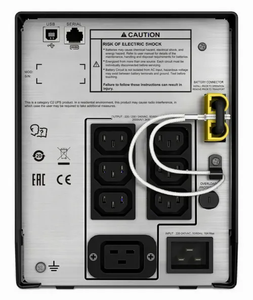 Sursă de alimentare neîntreruptibilă APC Smart-UPS SMC2000I-RS, Linear-interactiv, 2000VA, Turn
