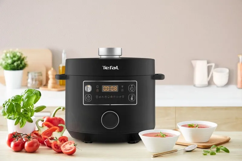 Aparat de gătit multifuncțional sub presiune Tefal CY754830, Negru