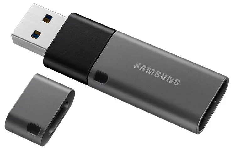 Memorie USB Samsung DUO Plus, 64GB, Negru/Gri