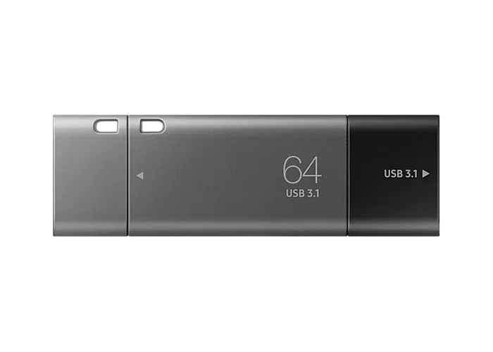 USB Flash накопитель Samsung DUO Plus, 64Гб, Чёрный/Серый