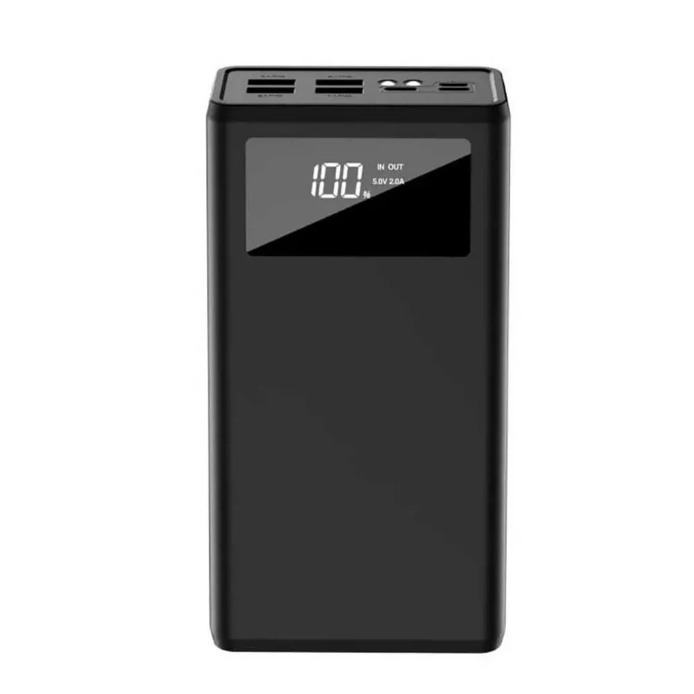 Power Bank XO 30000 mAh with digital display, PR123 Black (3input 4 output)