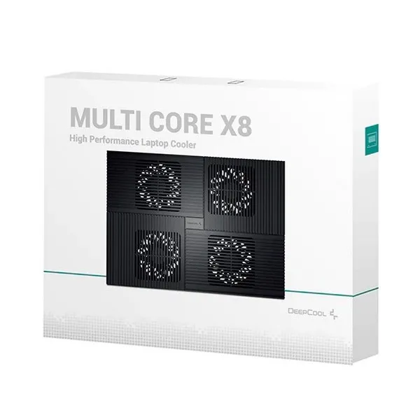 Охлаждающая подставка для ноутбука Deepcool MULTI CORE X8, 17", Чёрный