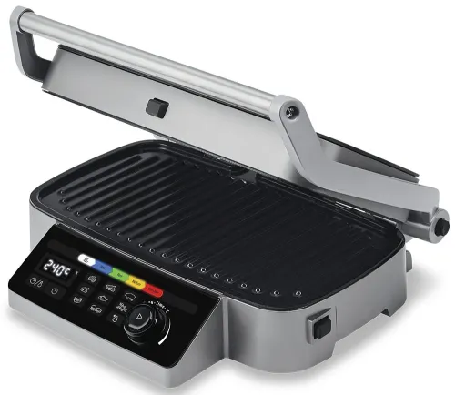 Grătar electric Polaris PGP3002DP, 2200W, Argintiu