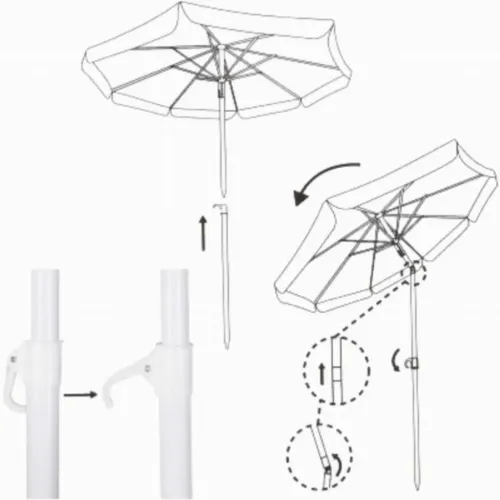 Umbrela JUMI 240 cm (verde)