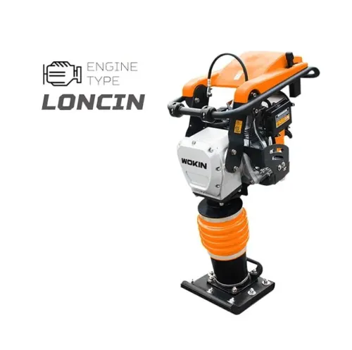 Виброплита Wokin с бензиновым двигателем Loncin LC168F-2H, мощностью 6,5 ЛС