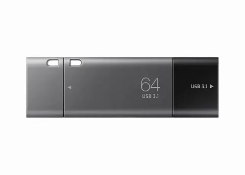 Memorie USB Samsung DUO Plus, 64GB, Negru/Gri