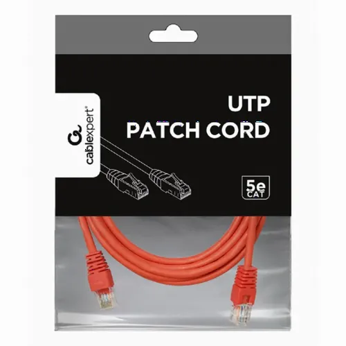 Patch cord Cablexpert PP12-3M/R, CAT5e UTP, 3m, Roșu