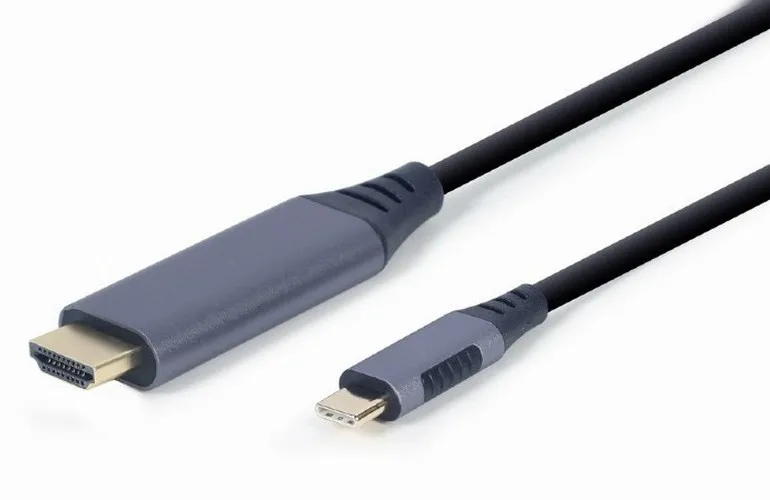 Cablu Video Cablexpert CC-USB3C-HDMI-01-6, USB Type-C (M) - HDMI (F), 1,8m, Negru